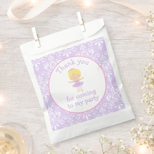 Cute Blonde Ballerina Birthday Party Bedankzakje (Geknipt)