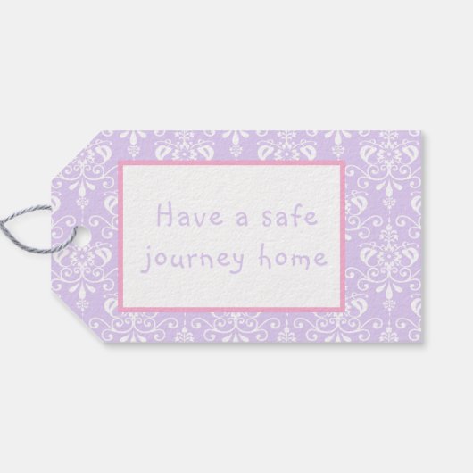 Cute Blonde Ballerina: "Dank u wel" Label Cadeaulabel (Achterkant Horizontaal)