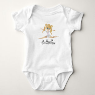 Cute Blonde Ballerina Girl Dancer Romper