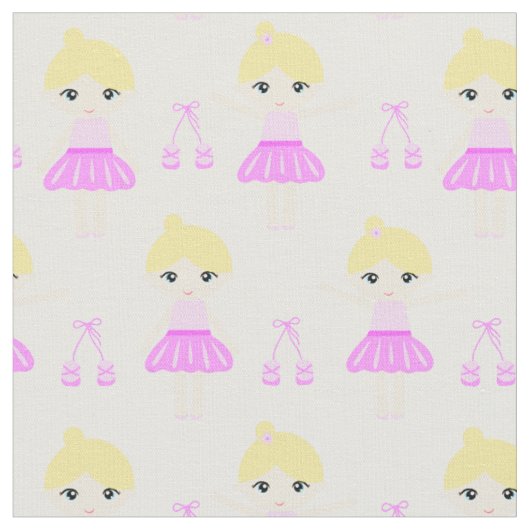 Cute blonde ballerina in een roze jurk stof (Close Up)