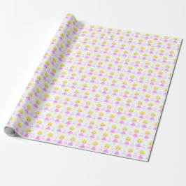 Cute blonde Ballerina Wrapping Paper Cadeaupapier