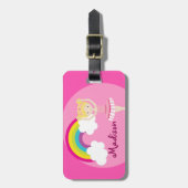 Cute Blonde Ballet Girl Custom Bagagelabel (Voorkant verticaal)