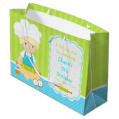 Cute Blonde Hair Boy Baking Bedankt Groot Cadeauzakje (Achterkant Gekanteld)