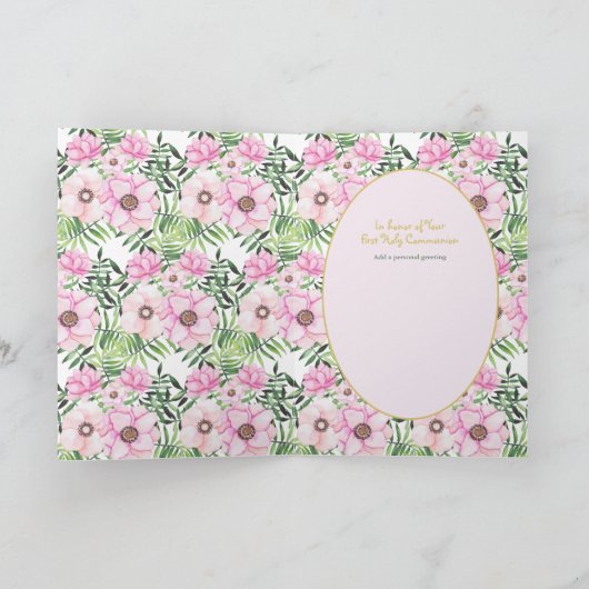 Cute Blonde Hair Girl Bedankkaart (Binnen)