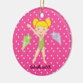Cute Blonde Hazard Gymnast Kerstmis Ornament (Links)
