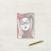 Cute Blonde Jester Girl Art Sticky Notes (Op bureau)