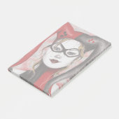 Cute Blonde Jester Girl Art Sticky Notes (Schuin)