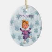 Cute blonde kleine ijsschaatsen ornament (Rechts)