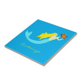 Cute Blonde Mermaid met Star Thunder_Cove Tegeltje (Zijkant)
