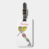 Cute Blonde Mermaid Thunder_Cove Bagagelabel (Voorkant verticaal)