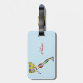 Cute Blonde Mermaid Thunder_Cove Bagagelabel (Achterkant verticaal)