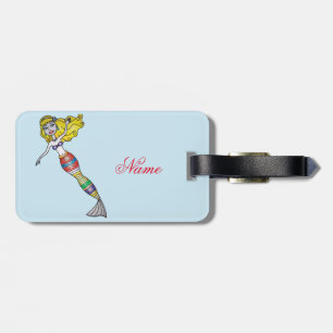 Cute Blonde Mermaid Thunder_Cove Bagagelabel