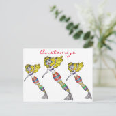 Cute Blonde Mermaid Thunder_Cove Briefkaart (Staand voorkant)