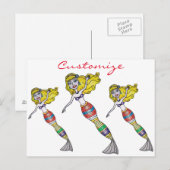 Cute Blonde Mermaid Thunder_Cove Briefkaart (Voorkant / Achterkant)