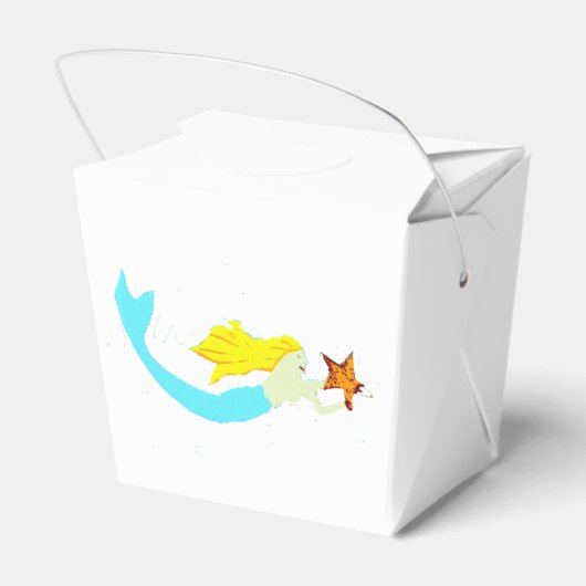 Cute Blonde Mermaids met Star Thunder_Cove Bedankdoosjes (Achterkant)