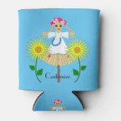 Cute Blonde Pigtails Scarecrow Blikjeskoeler (Voorkant)