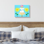 Cute Blonde Pigtails Scarecrow Canvas Afdruk (Insitu (Slaapkamer))