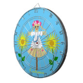 Cute Blonde Pigtails Scarecrow Dartbord (Voorkant Rechts)