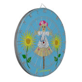 Cute Blonde Pigtails Scarecrow Dartbord (Voorkant Links)
