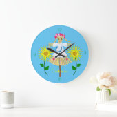 Cute Blonde Pigtails Scarecrow Grote Klok (Huis)