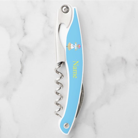 Cute Blonde Pigtails Scarecrow Kurkentrekker (Voorkant)