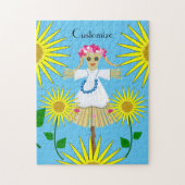Cute Blonde Pigtails Scarecrow Legpuzzel (Verticaal)
