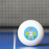 Cute Blonde Pigtails Scarecrow Pingpongbal (Net)
