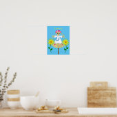 Cute Blonde Pigtails Scarecrow Poster (Keuken)