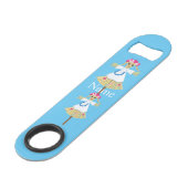 Cute Blonde Pigtails Scarecrow Speed Flessenopener (Achterkant Gekanteld)