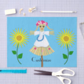 Cute Blonde Pigtails Scarecrow Tissuepapier (Craft)