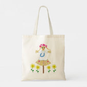 Cute Blonde Pigtails Scarecrow Tote Bag (Achterkant)