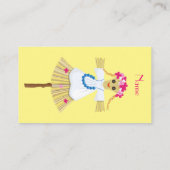 Cute Blonde Pigtails Visitekaartje (Achterkant)