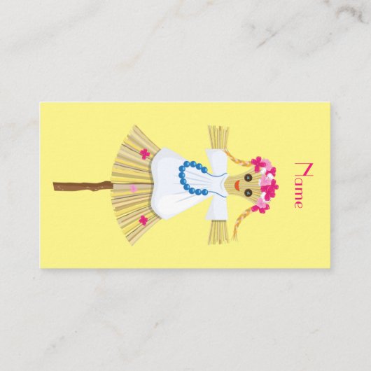 Cute Blonde Pigtails Visitekaartje (Achterkant)