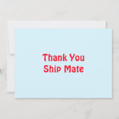 Cute Blonde Pirate Boy Birthday Party Bedankkaart (Achterkant)