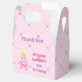 Cute Blonde Princess Girl Pink Kids Birthday Party Bedankdoosjes (Geopend)