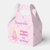 Cute Blonde Princess Girl Pink Kids Birthday Party Bedankdoosjes (Voorkant Zijde)