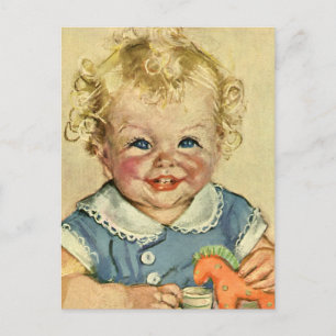 Cute Blonde Scandinavian Baby Boy of Girl Briefkaart