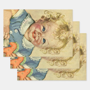  Cute Blonde Scandinavian Baby Boy of Girl Inpakpapier Vel