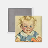  Cute Blonde Scandinavian Baby Boy of Girl Magneet (Voorkant / Achterkant)