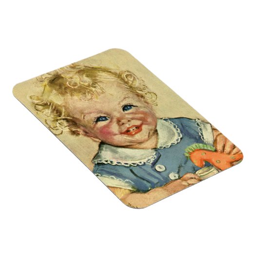  Cute Blonde Scandinavian Baby Boy of Girl Magneet (Rechterzijde)