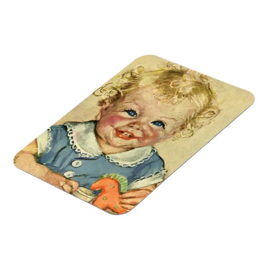  Cute Blonde Scandinavian Baby Boy of Girl Magneet (Linkerzijde)