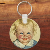  Cute Blonde Scandinavian Baby Boy of Girl Sleutelhanger (Voorkant)
