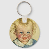  Cute Blonde Scandinavian Baby Boy of Girl Sleutelhanger (Achterkant)