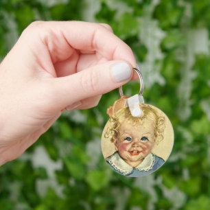 Cute Blonde Scandinavian Baby Boy of Girl Sleutelhanger
