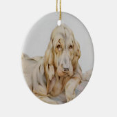  Cute Bloodhounds, Puppy Dogs door EJ Detmold Keramisch Ornament (Rechts)