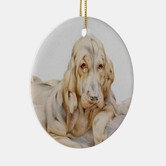  Cute Bloodhounds, Puppy Dogs door EJ Detmold Keramisch Ornament (Rechts)