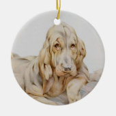  Cute Bloodhounds, Puppy Dogs door EJ Detmold Keramisch Ornament (Voorkant)