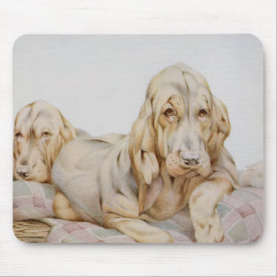 Cute Bloodhounds, Puppy Dogs door EJ Detmold Muismat