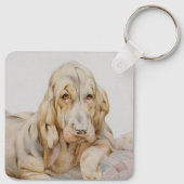 Cute Bloodhounds, Puppy Dogs door EJ Detmold Sleutelhanger (Achterkant)
