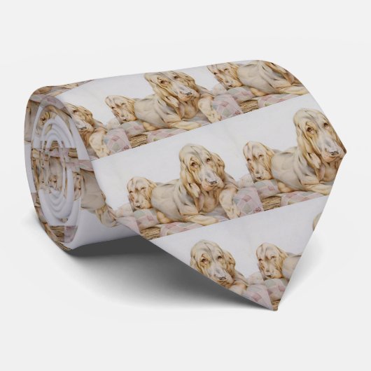  Cute Bloodhounds, Puppy Dogs door EJ Detmold Stropdas (Opgerold)